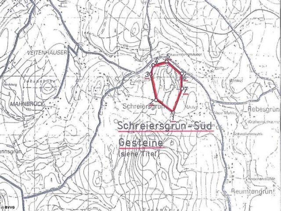 Ausschreibung Bergwerkseigentum Schreiersgrün-Süd,Hartgestein/Feldspat - Titelbild