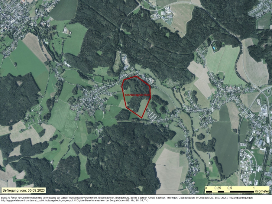 Ausschreibung Bergwerkseigentum Schreiersgrün-Süd,Hartgestein/Feldspat - Bild