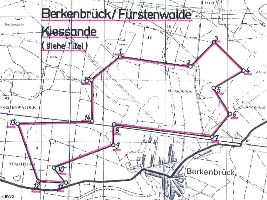 Bergwerkseigentum Berkenbrück/Fürstenwalde, Kiessande - Titelbild