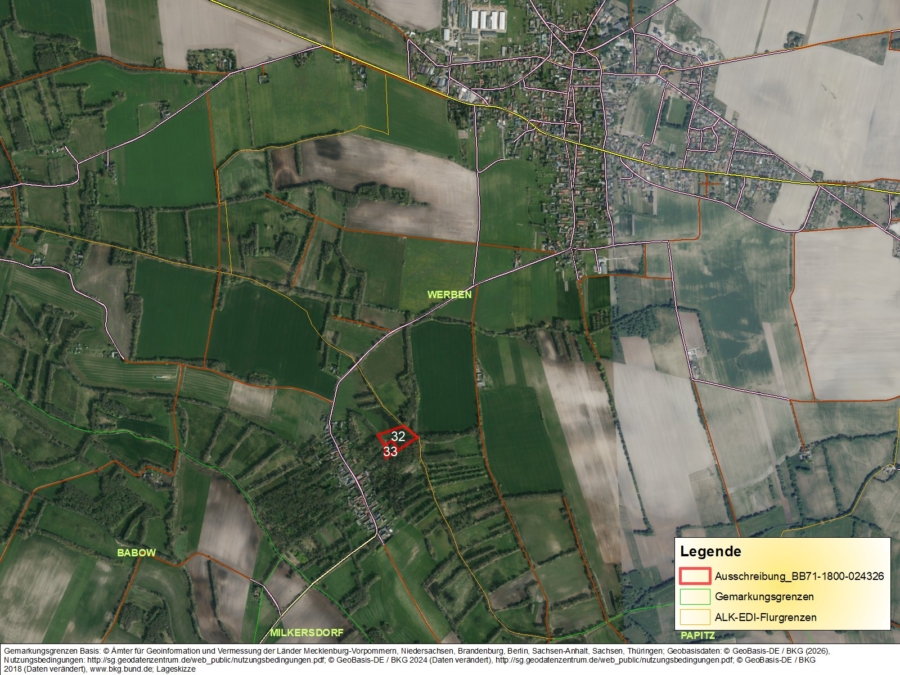 Grünland in Werben - Bild