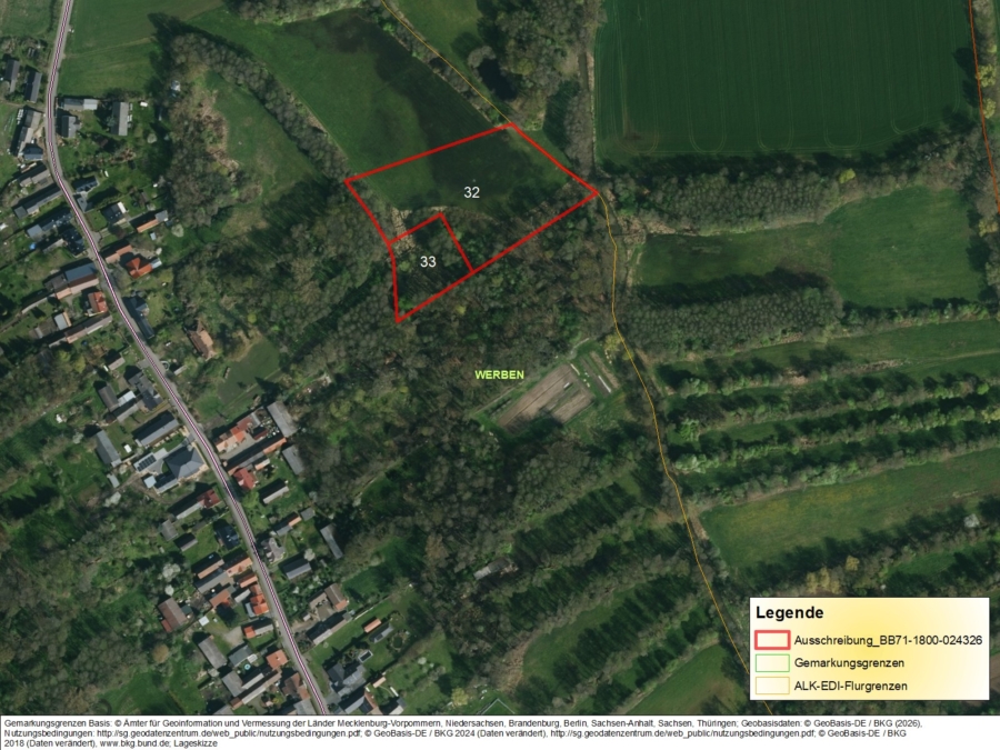 Grünland in Werben - Bild