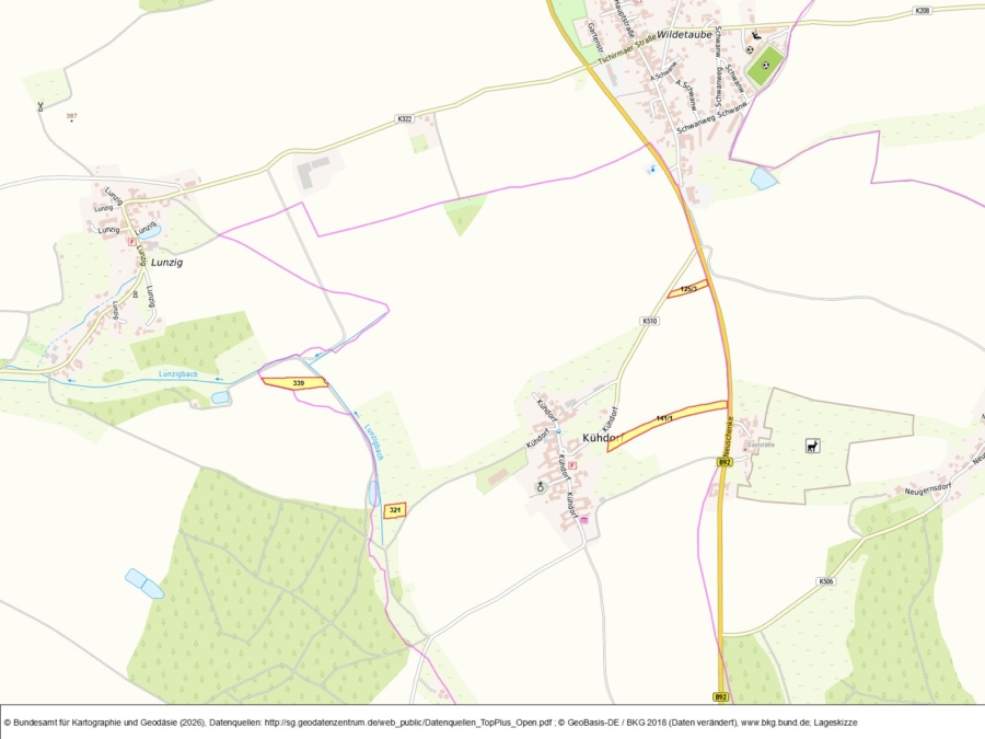 Flächen bei Kühdorf - Bild