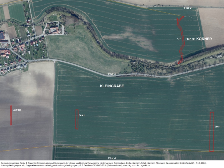 Flächen bei Kleingrabe und Grabe - Bild