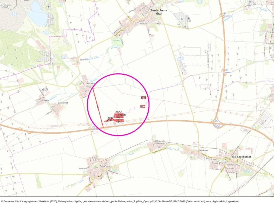 potenzielle Windflächen bei Schafstädt und Steuden - Bild