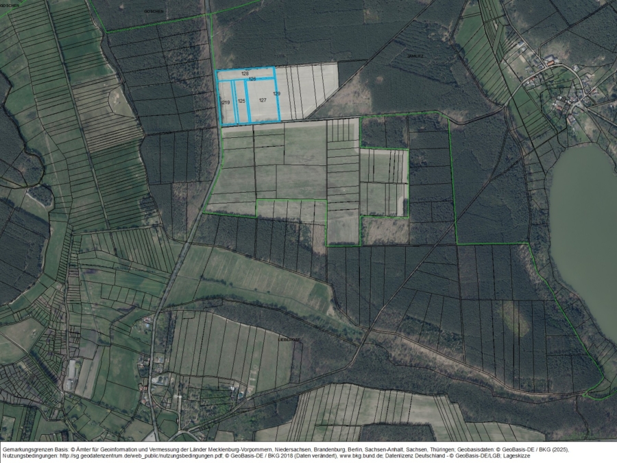 Ackerflächen nordwestlich von Jamlitz an der B168/K6103 - Bild