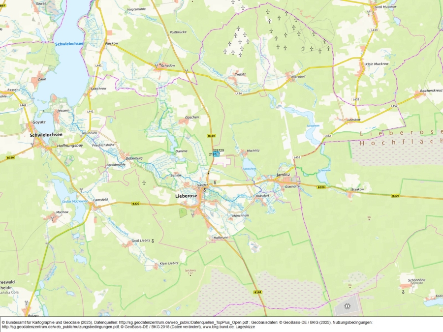 Ackerflächen nordwestlich von Jamlitz an der B168/K6103 - Bild