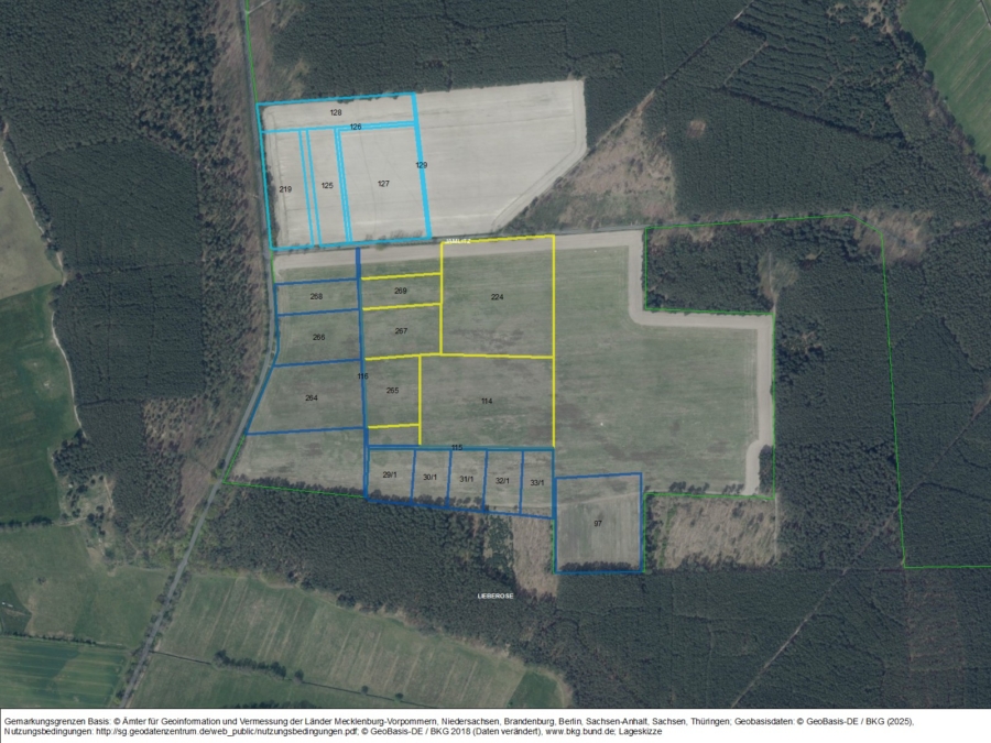 Ackerflächen nordwestlich von Jamlitz an der B168/K6103 - Bild