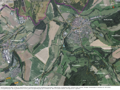 Flächen bei Sünna und Oberzella, Thüringen, Wartburgkreis