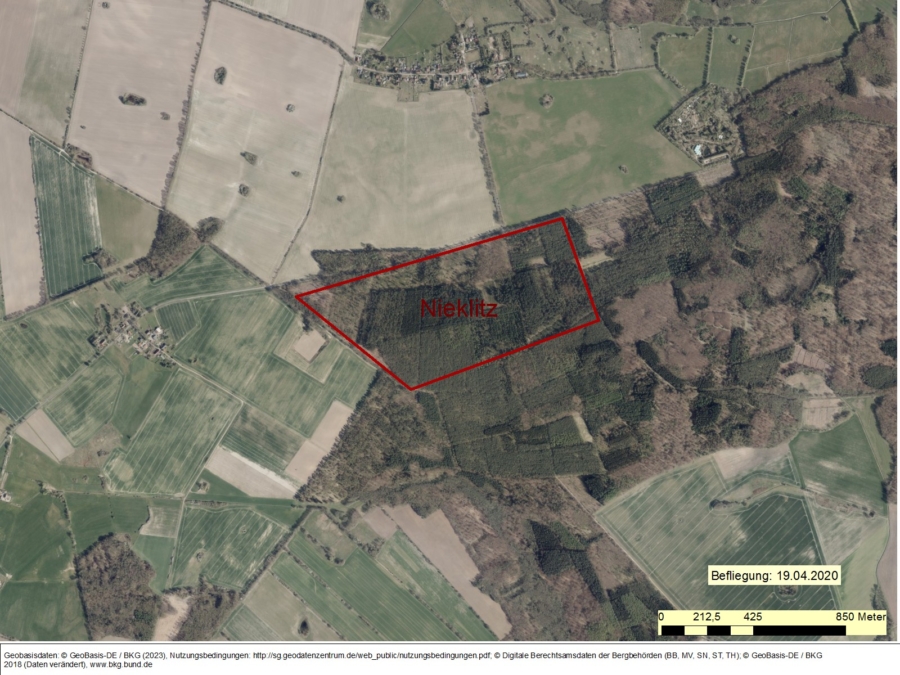 Bergwerkseigentum Nieklitz, Kiese und Kiessande - Bild