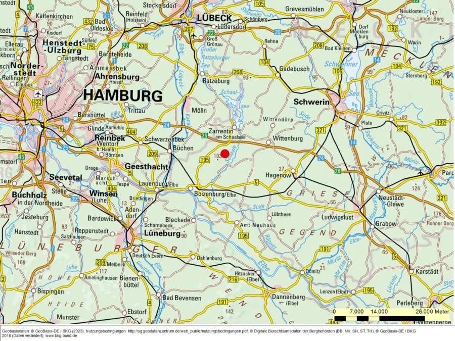 Bergwerkseigentum Nieklitz, Kiese und Kiessande - Bild
