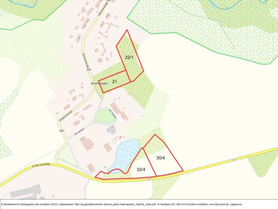 Flächen bei 18292 Ahrenshagen - Bild