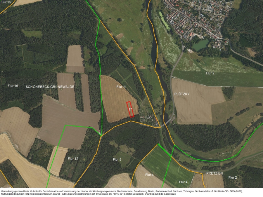 Ackerfläche bei Plötzky - Bild