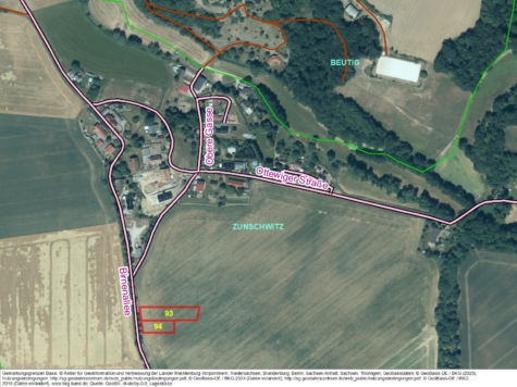 Ackerland an der Birnenallee in Trebanitz, Sachsen, Mittelsachsen