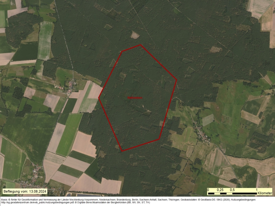 Ausschreibung Bergwerkseigentum Rathsleben, Kiese und Kiessande - Bild