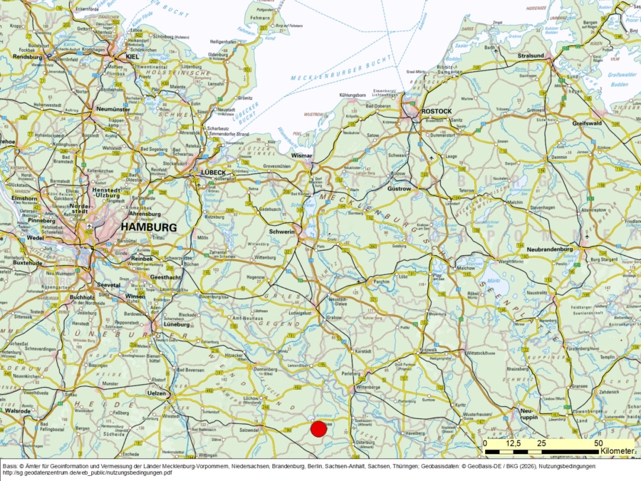 Ausschreibung Bergwerkseigentum Rathsleben, Kiese und Kiessande - Bild