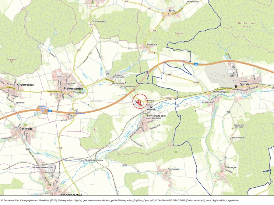 Ackerland und Grünland Bernterode - Bild
