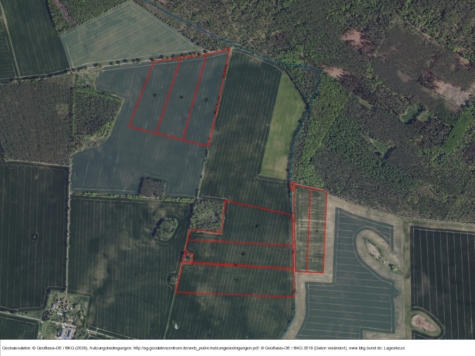 Flächen zur potenziellen Windenergienutzung bei Heinersdorf, Brandenburg, Märkisch-Oderland - Oder-Spree