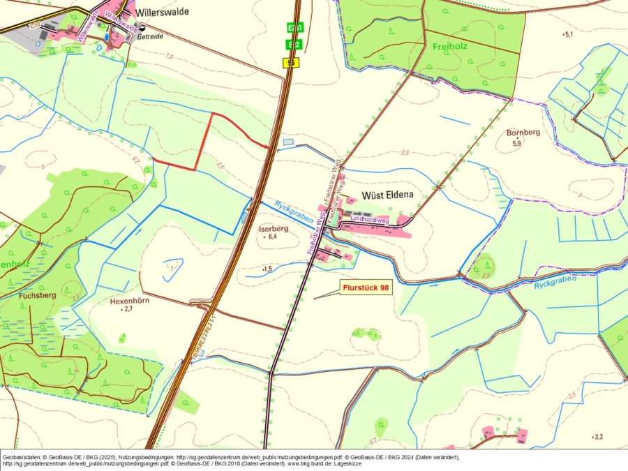 Flächen in Wüst Eldena - Bild
