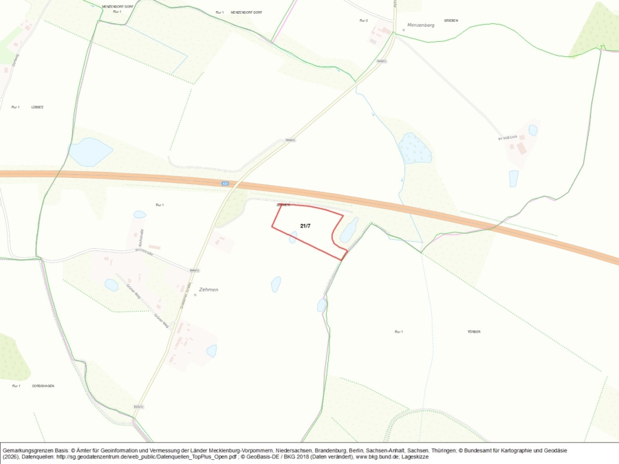 Zehmen - Flurstück an der Autobahn - Bild
