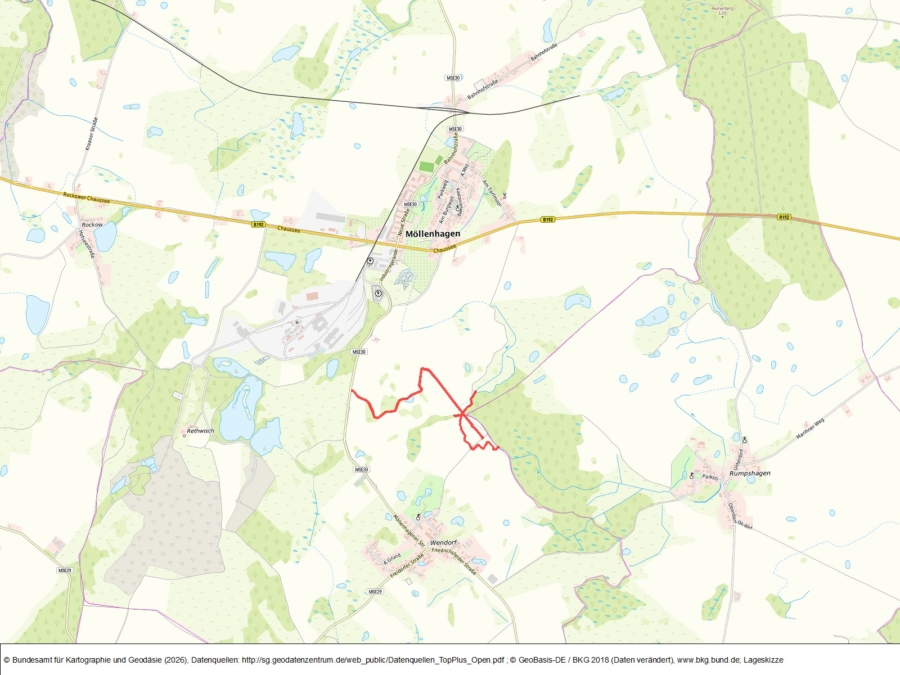 Flächen bei Wendorf - Bild