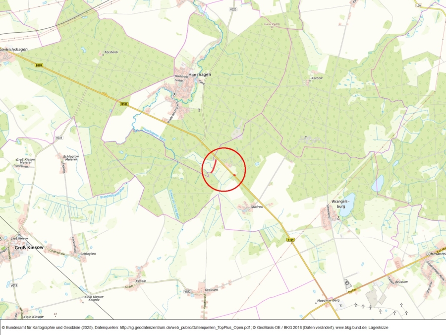 Flächen bei Gladrow - Bild