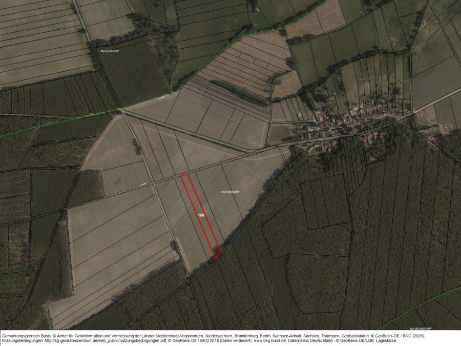 Ackerland westlich von Hohendorf - Bild