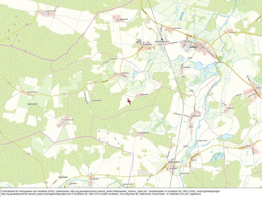 Ackerland westlich von Hohendorf - Bild