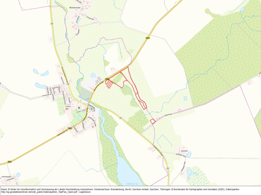 Mühlen Eichsen - Grünland an der Wismarschen Straße - Bild