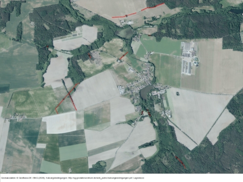 Splitterflächen in der Gemarkung Trossin, Sachsen, Nordsachsen