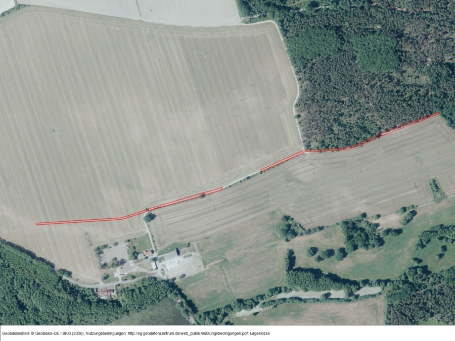 Splitterflächen in der Gemarkung Trossin - Bild