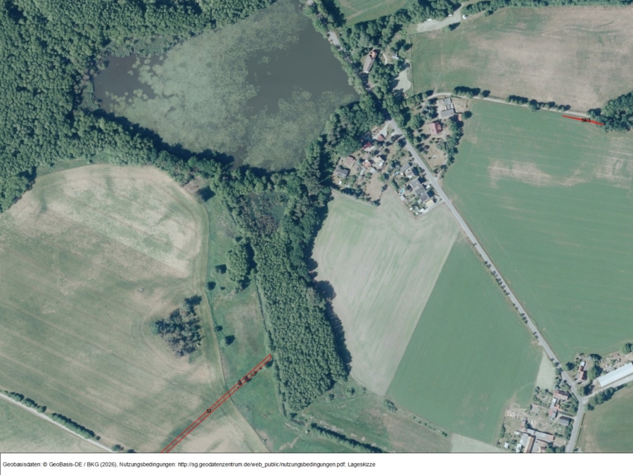 Splitterflächen in der Gemarkung Trossin - Bild