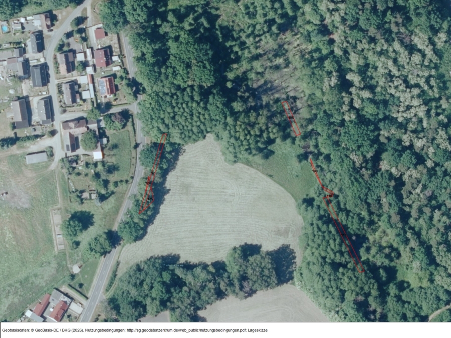 Splitterflächen in der Gemarkung Trossin - Bild