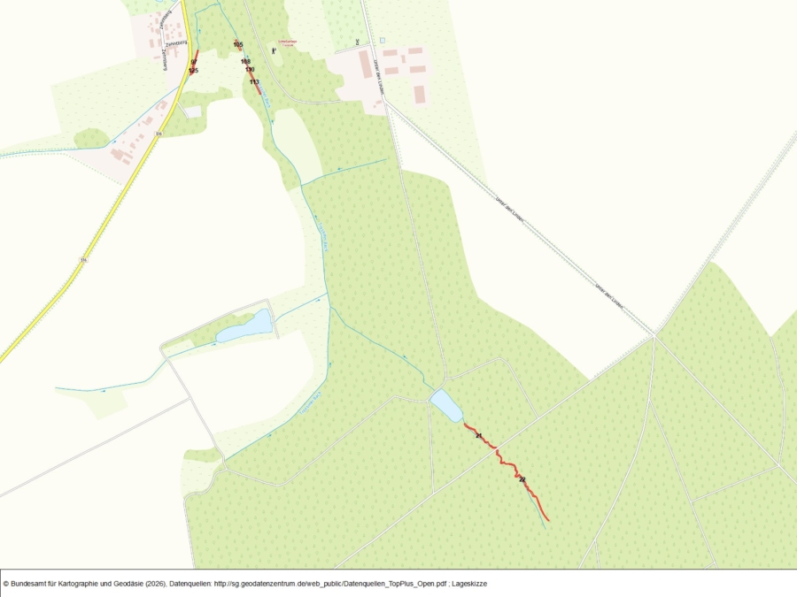 Splitterflächen in der Gemarkung Trossin - Bild