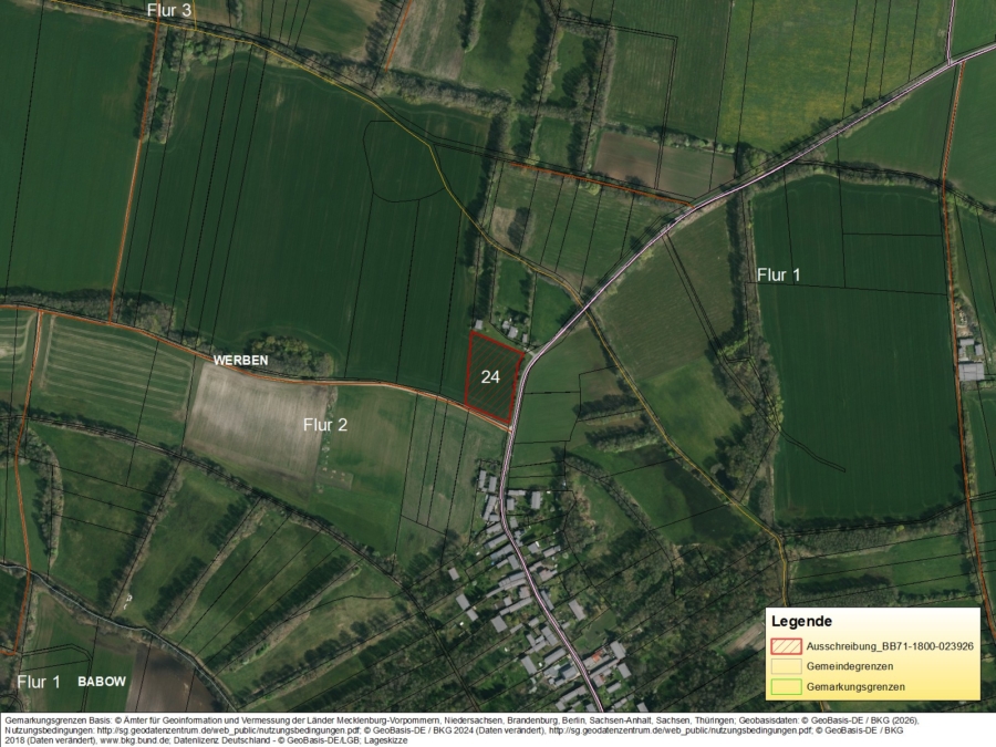 Ackerland in Werben - Bild