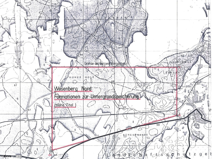 Bergwerkseigentum Wesenberg-Nord, Untergrundspeicherformation - Titelbild