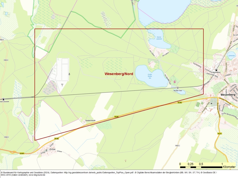Bergwerkseigentum Wesenberg-Nord, Untergrundspeicherformation - Bild