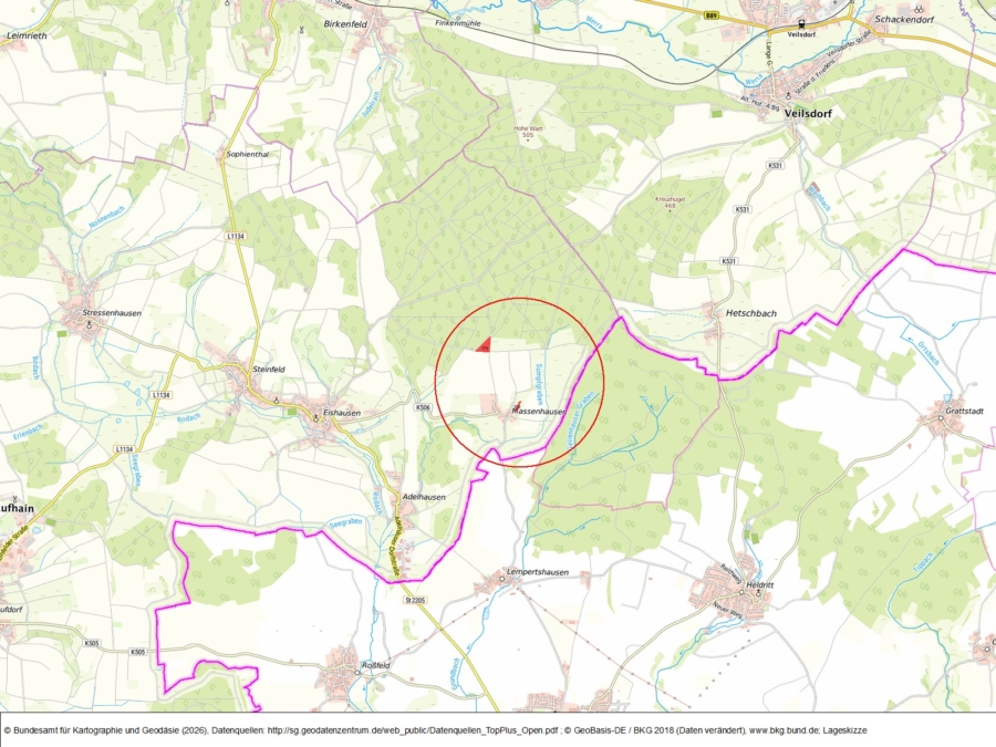 Flächen bei Massenhausen - Bild