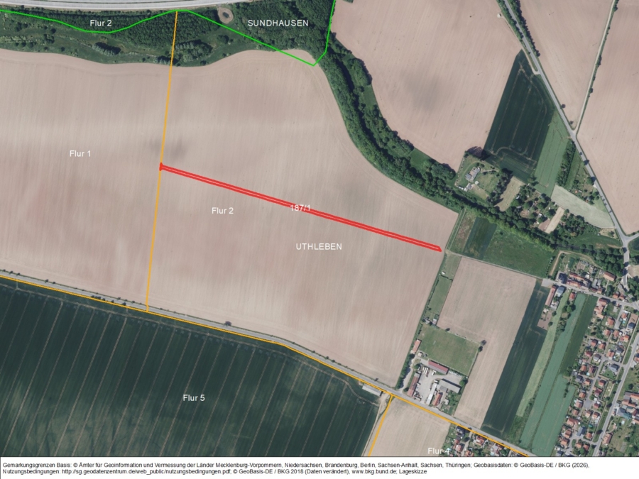 Flächen um Uthleben - Bild