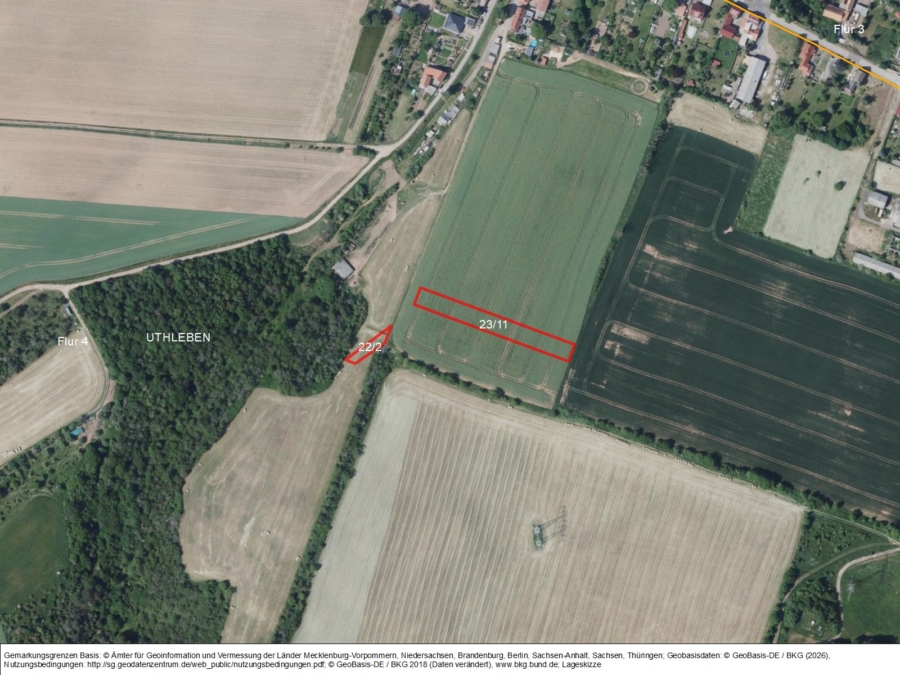 Flächen um Uthleben - Bild