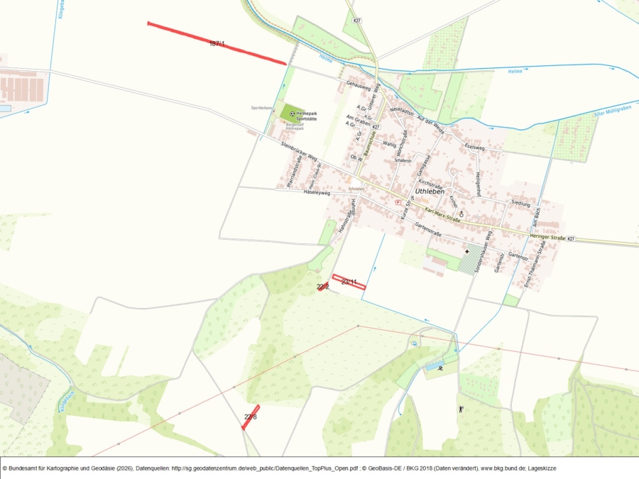Flächen um Uthleben - Bild