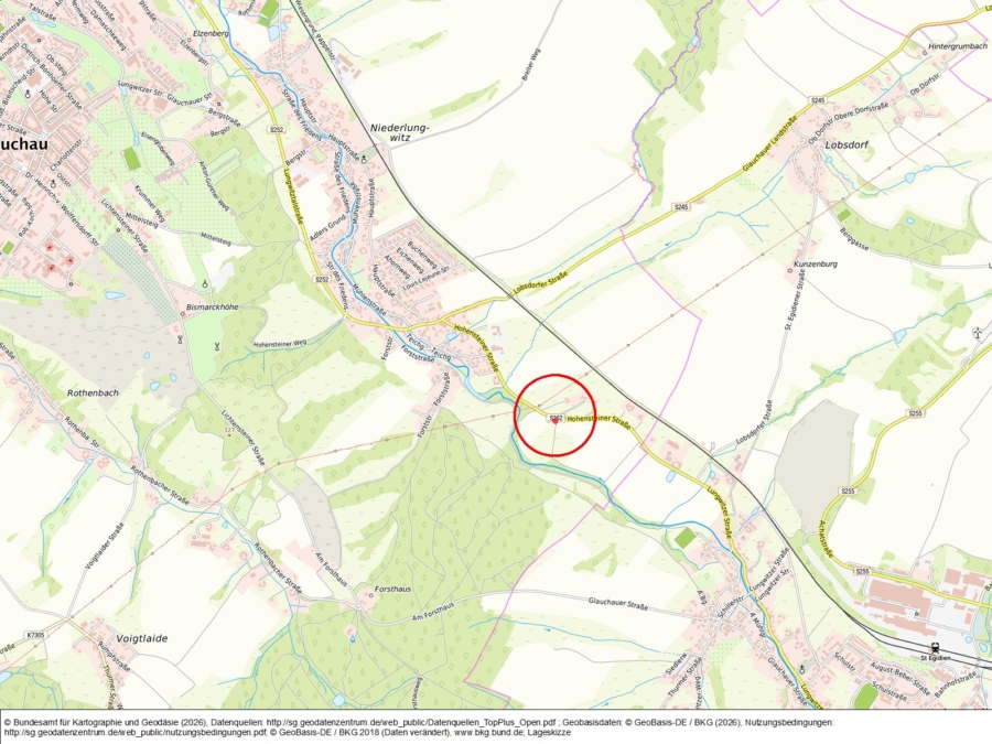 Grünland beim Ortsteil Niederlungwitz (Stadt Glauchau) - Bild