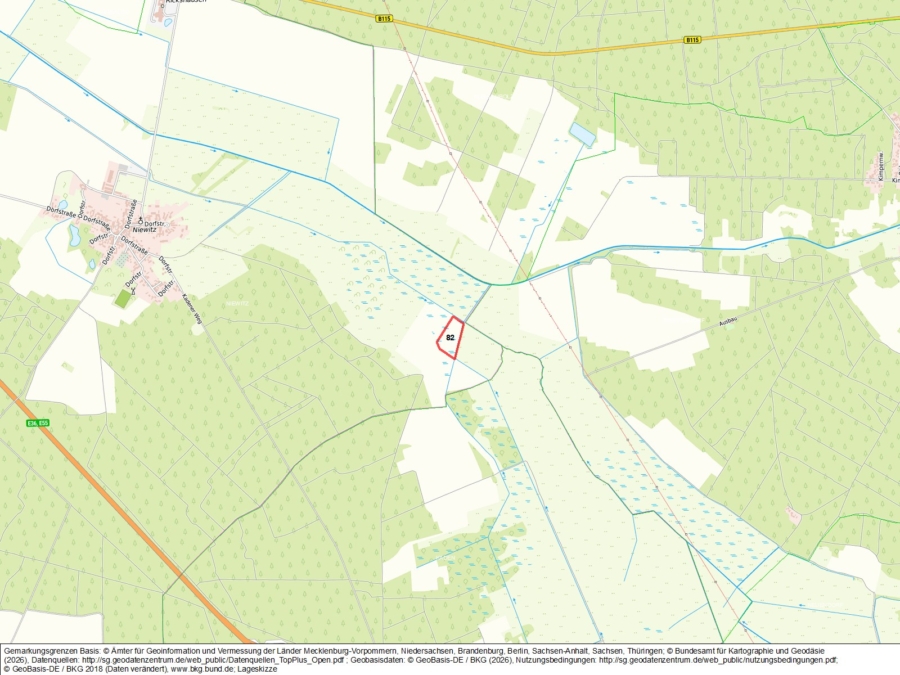 Landwirtschaftsfläche östlich von Niewitz am Kadener Kümpan - Bild