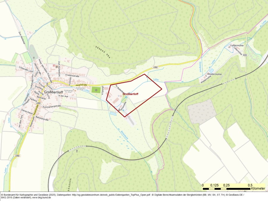 Bergwerkseigentum Großbartloff, Kalksande - Bild
