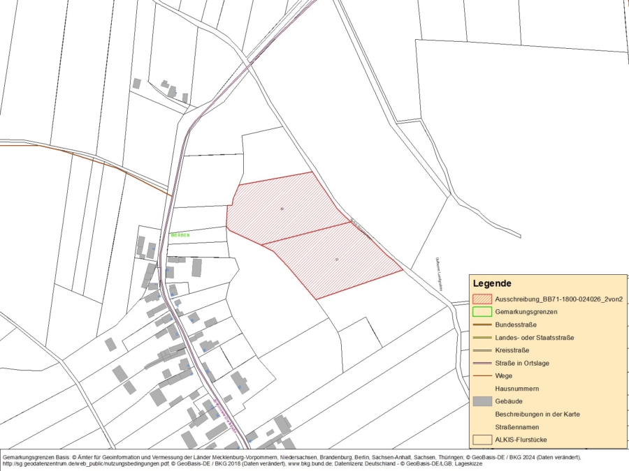 Acker- und Grünland in Werben - Bild