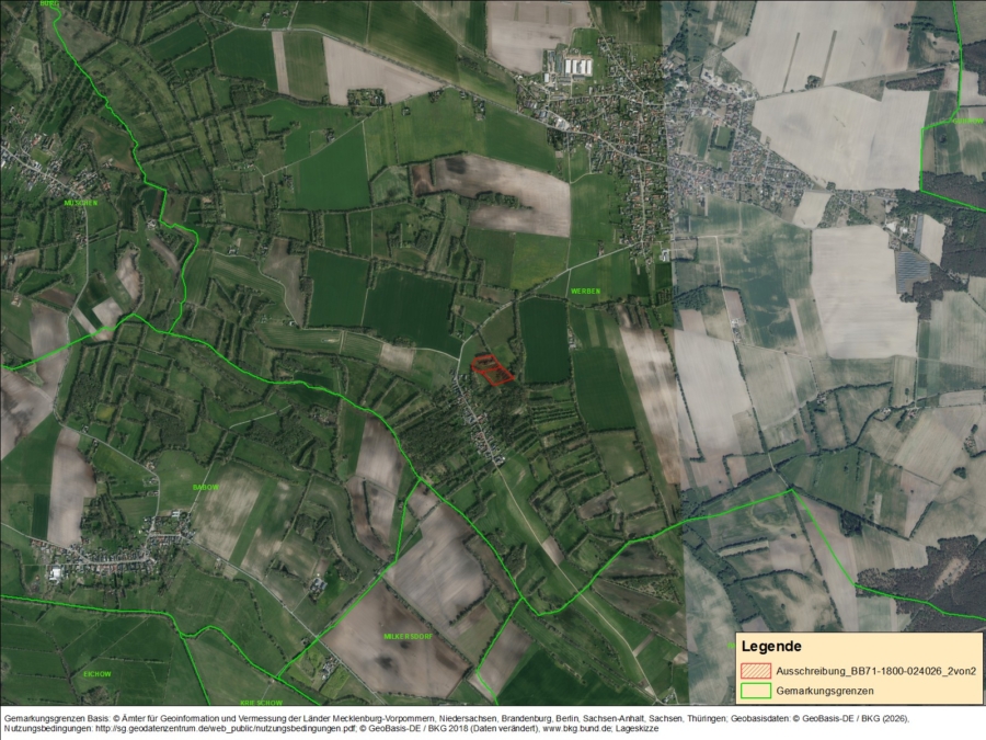 Acker- und Grünland in Werben - Bild