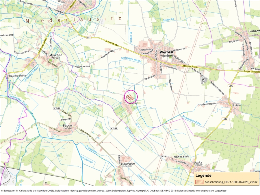 Acker- und Grünland in Werben - Bild