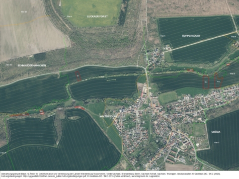 Acker und Grünland bei Wintersdorf, Thüringen, Altenburger Land