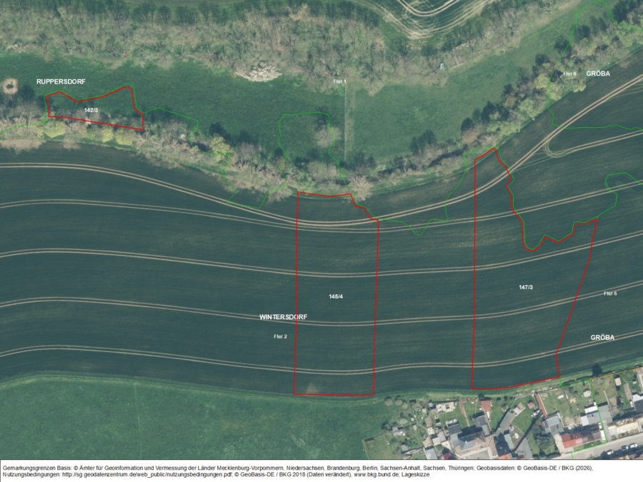 Acker und Grünland bei Wintersdorf - Bild