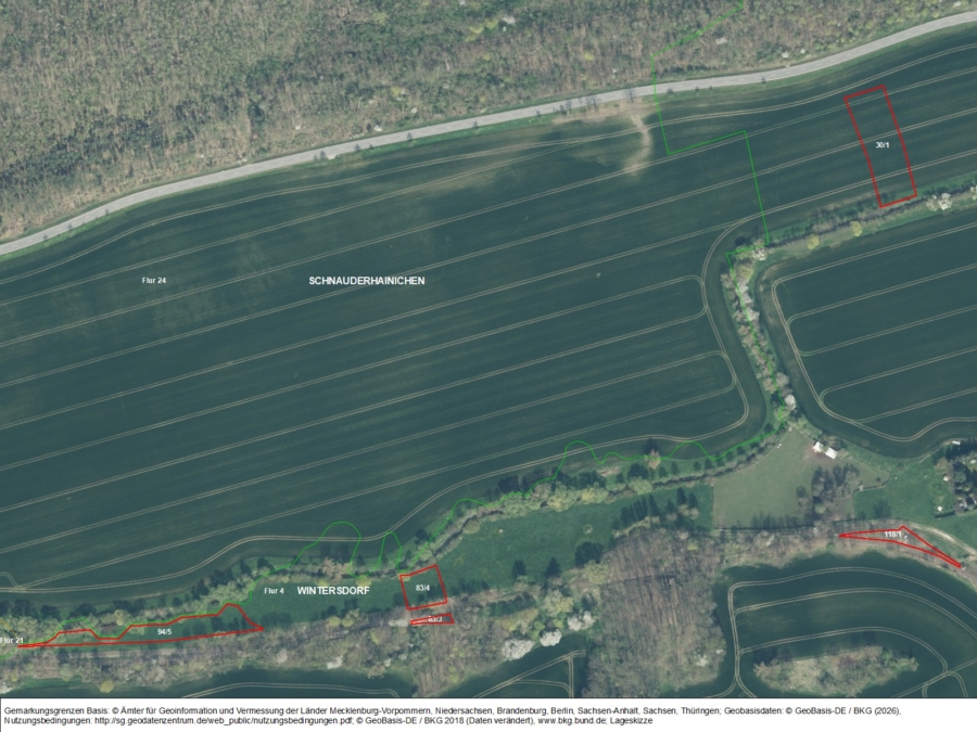 Acker und Grünland bei Wintersdorf - Bild