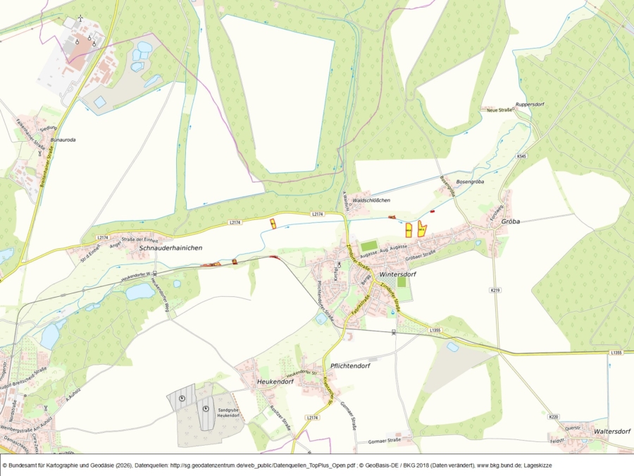 Acker und Grünland bei Wintersdorf - Bild